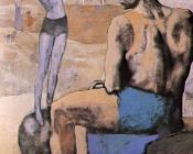 巴勃罗毕加索 - 站在球上的杂技演员